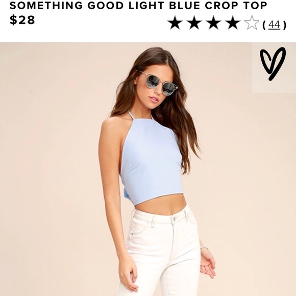 Lulu’s Small Blue Halter Crop Top (Never Worn) - Picture 3 of 6